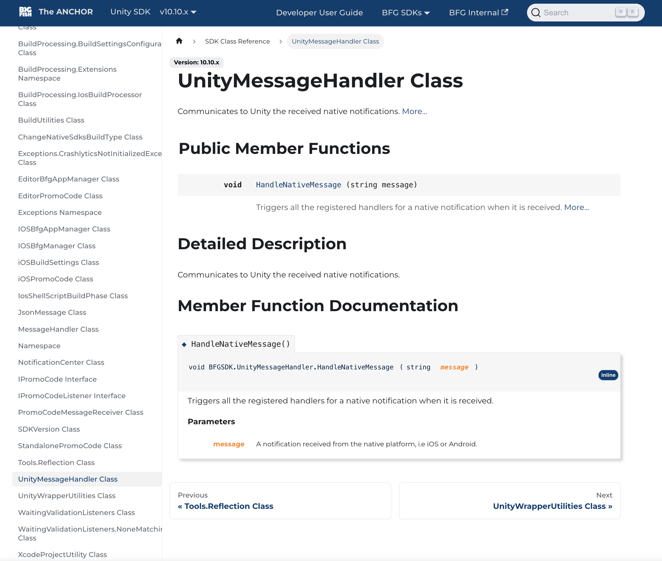 BFG Unity SDK